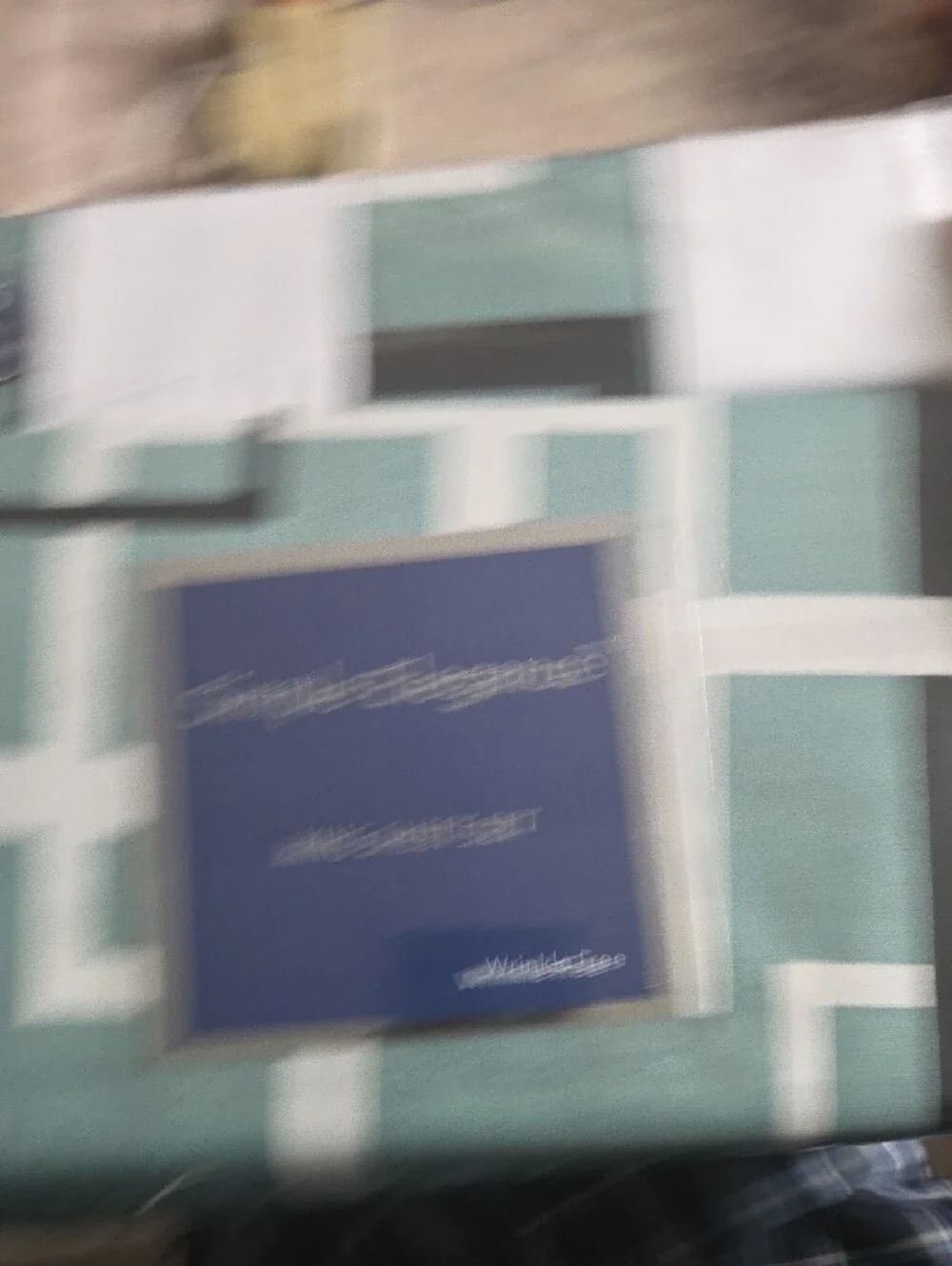 King Sheet Set in Teal and White